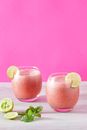 Close-Up Shot of Glasses of Fruit Shakes