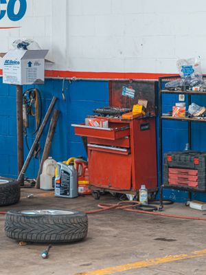 Technician performing auto repair service