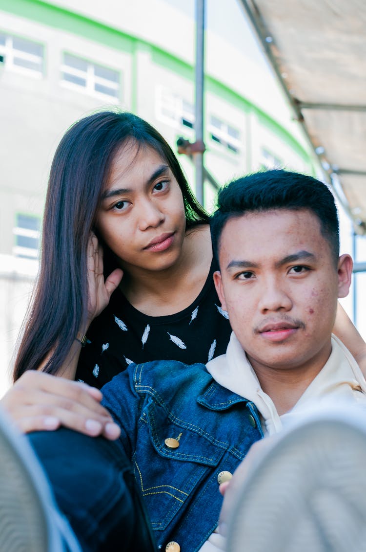 Confident Young Ethnic Couple On Street