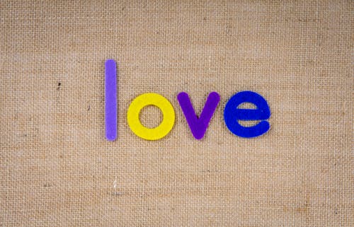 Colorful Love Text