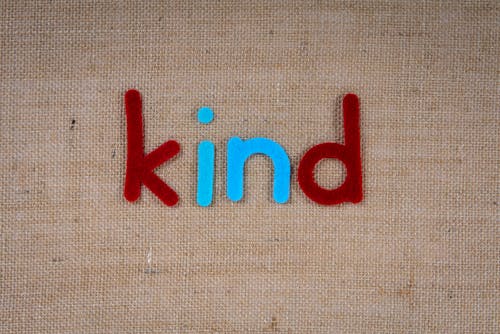 The Word Kind on a Woven Surface