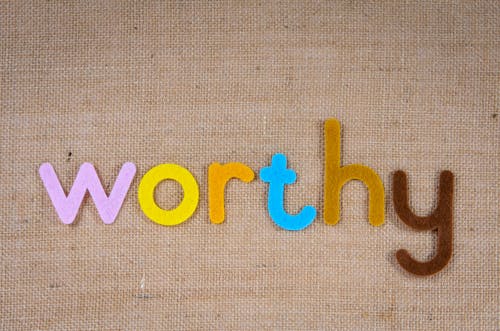 The Word Worthy on a Woven Surface