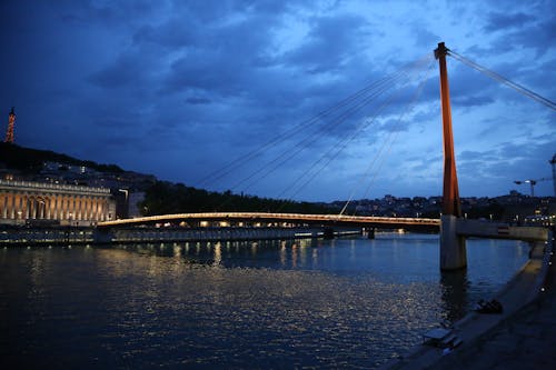 Free stock photo of bridge, dusk, france Stock Photo