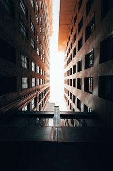 明尼阿波利斯市中心现代摩天大楼以独特的低视角展现了城市设计