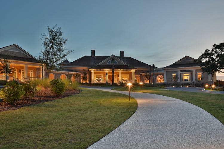 Landscape Photography Of The Club House Of The Sea Pines Resort