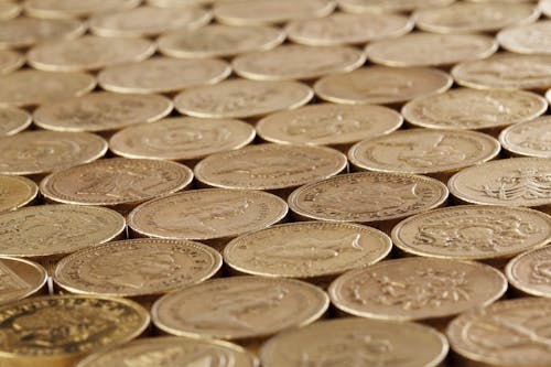 Free Gold Round Coins Stock Photo
