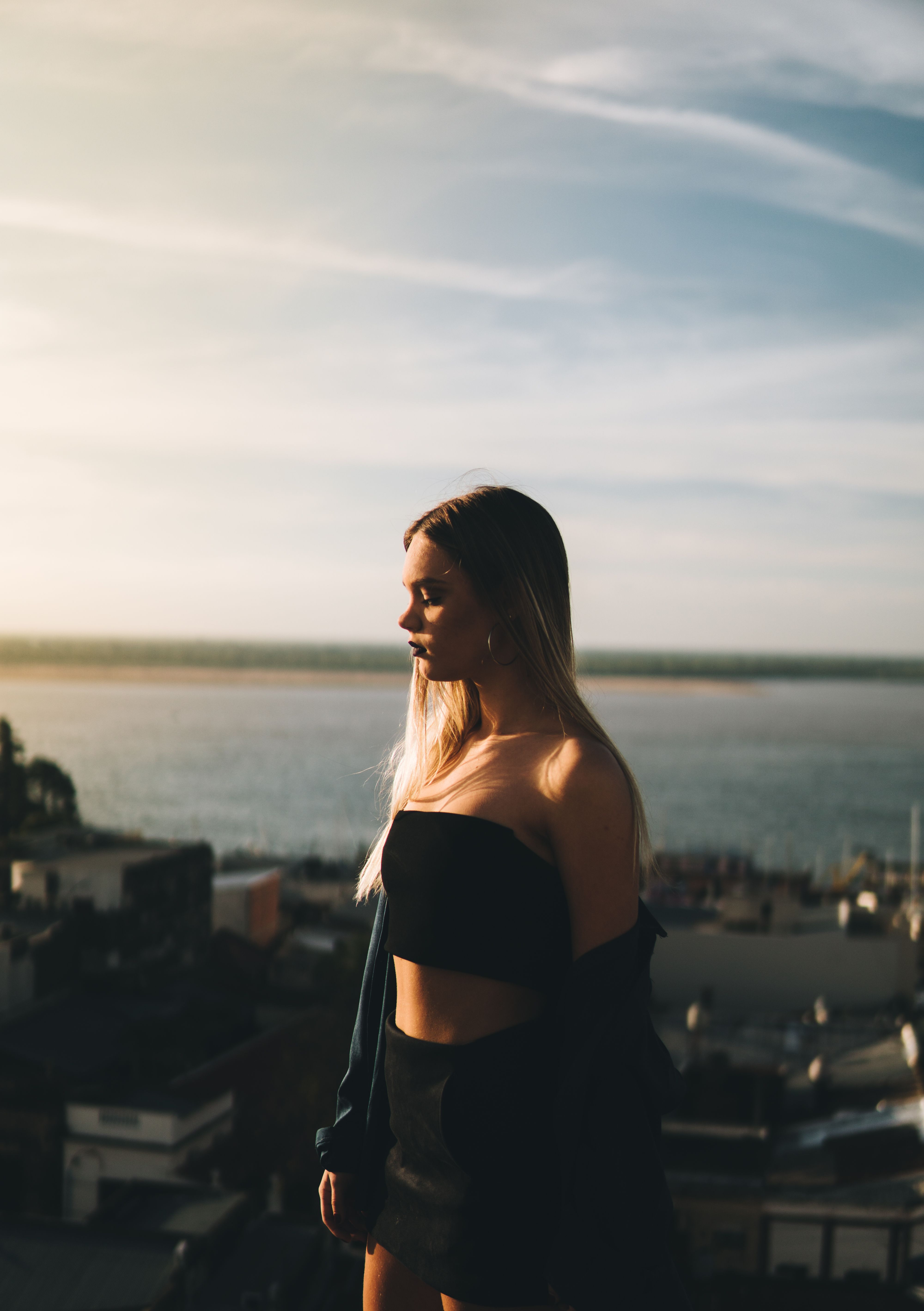 Woman in Black Top and Skirt · Free Stock Photo