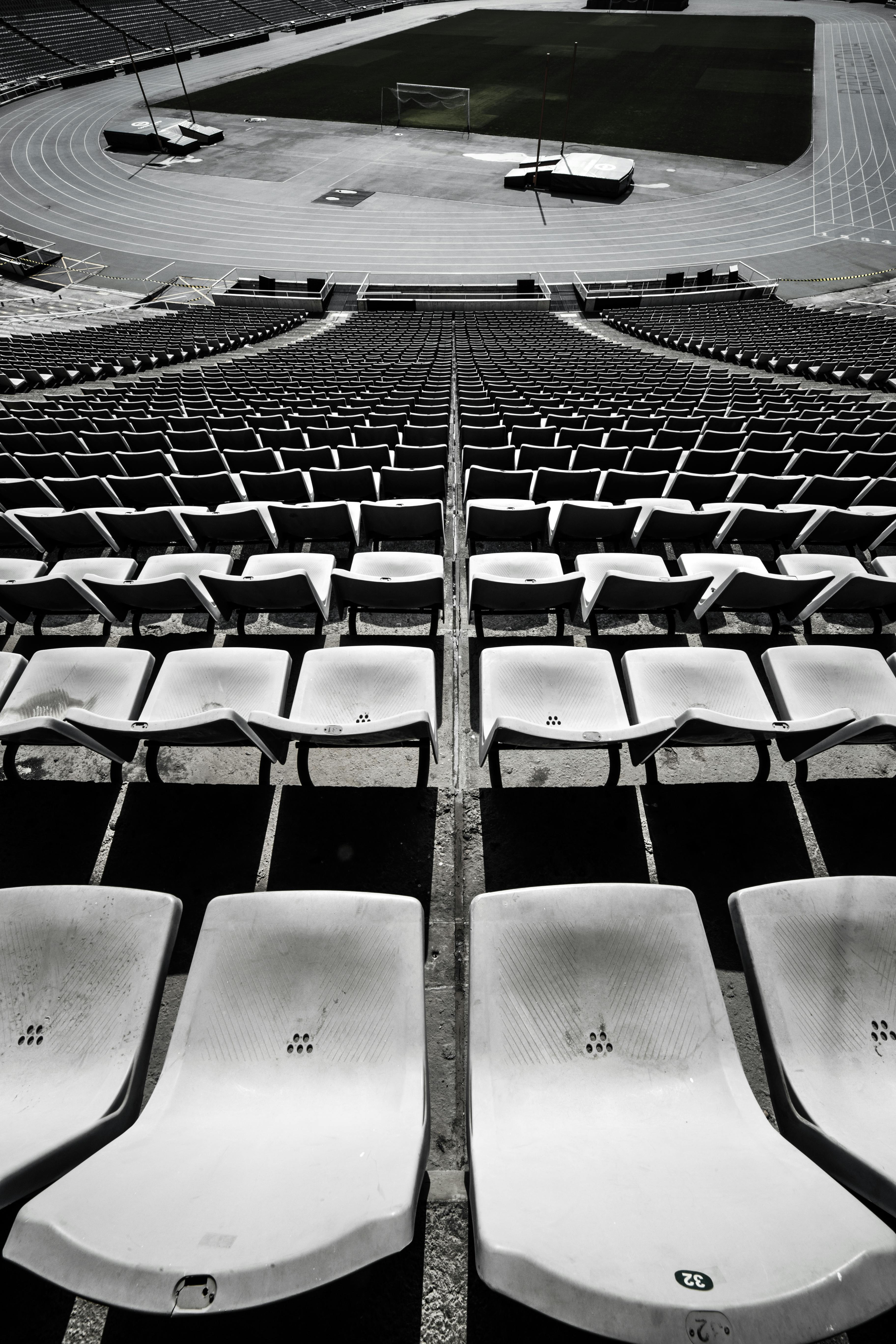 modern runner stadium with empty seats