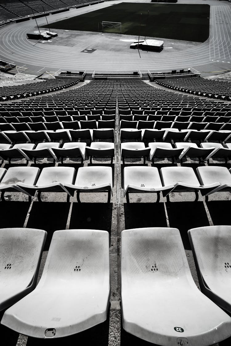 Modern Runner Stadium With Empty Seats