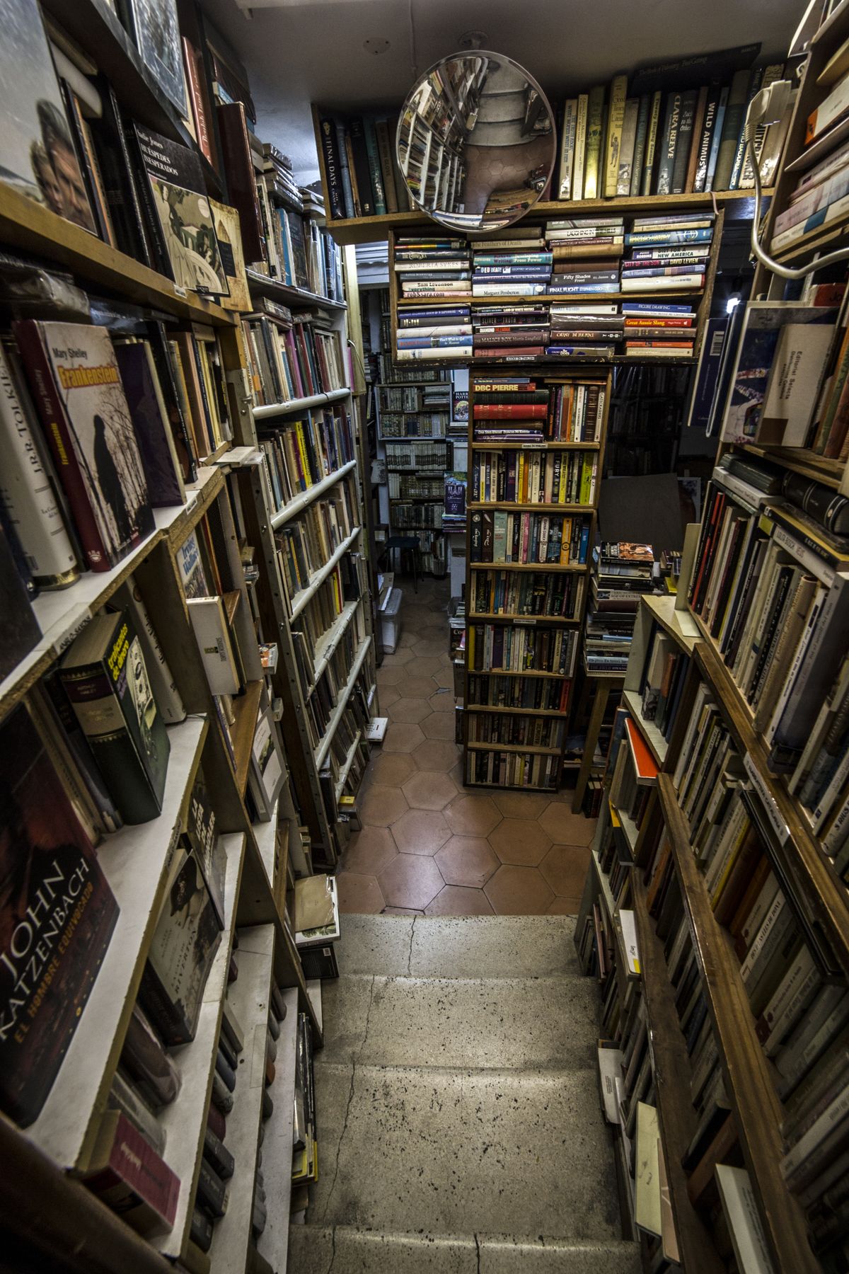 Interior of an independent bookshop with full shelves