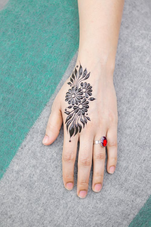 Close-Up Photo Of Hand Tattoo