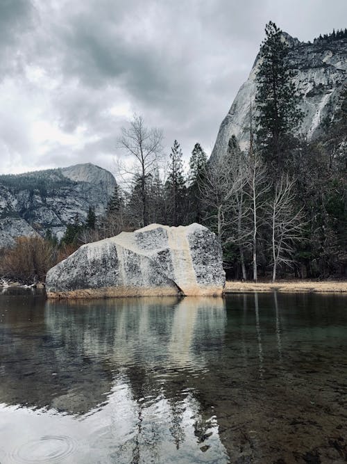 Photo Of Lake Under Cloudy Sky 