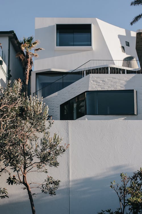 Tree Beside White Concrete Building