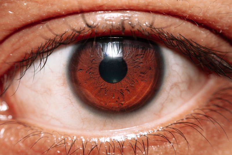 Patient with soothed comfortable eyes after dry-eye care