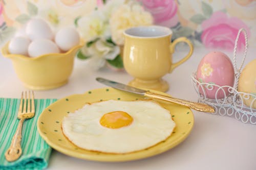 Free Photo Of Cooked Egg On Plate Stock Photo