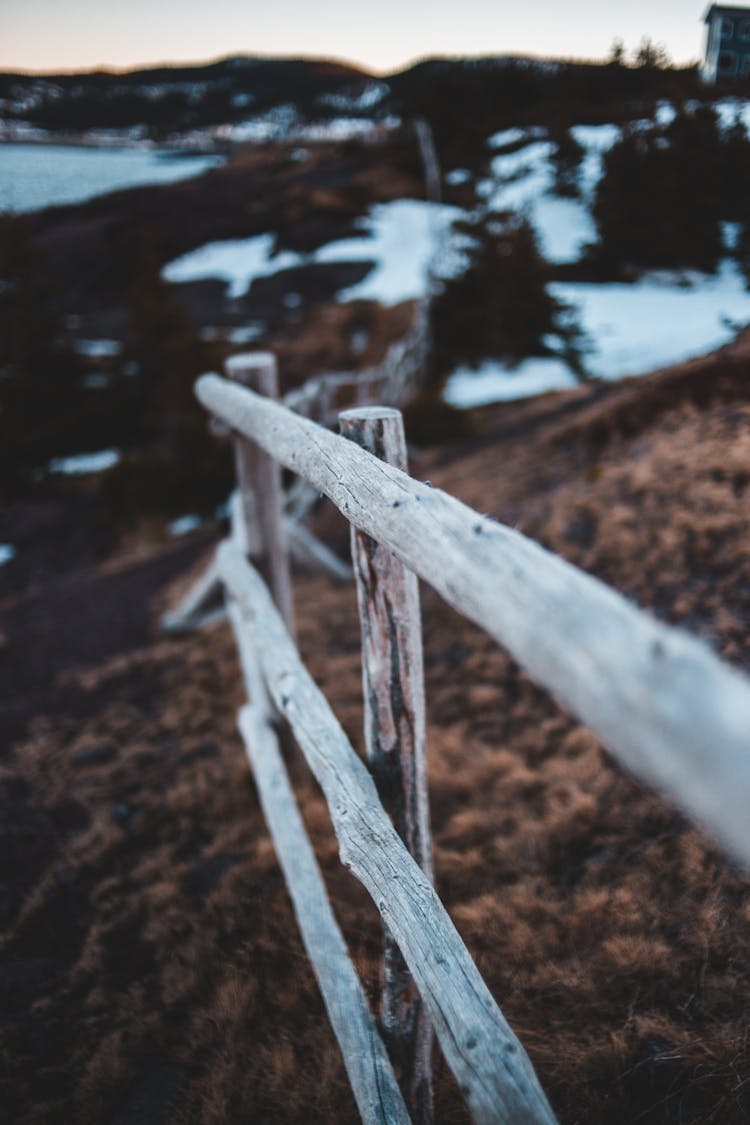 Old Wooden Fence In Countryside