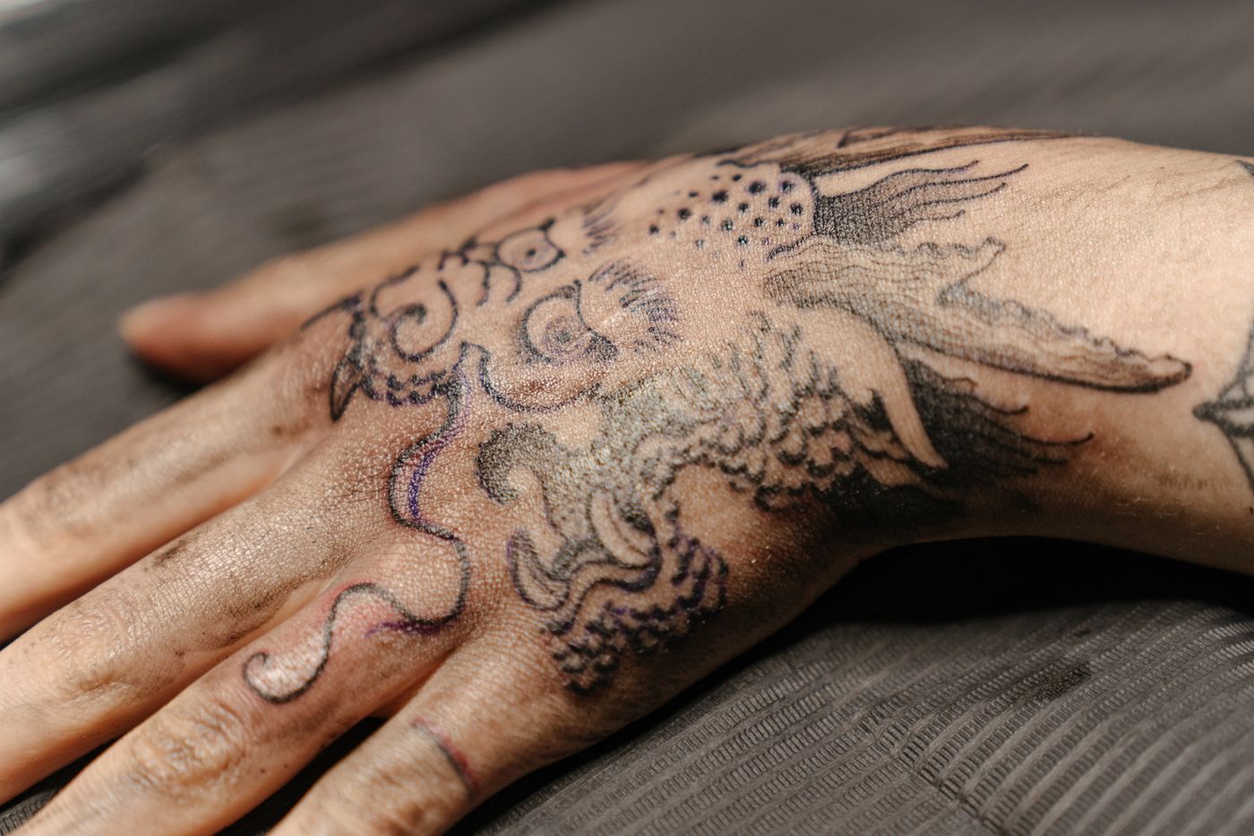 Ornamental Hand — Blackwork tattoo by Marcel