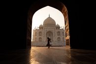 Woman Danicng under an Arch
