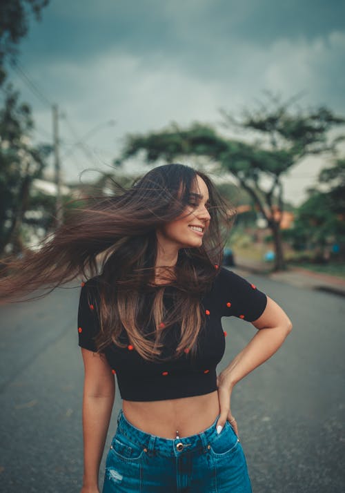 Free Photo Of Woman Wearing Black Top Stock Photo