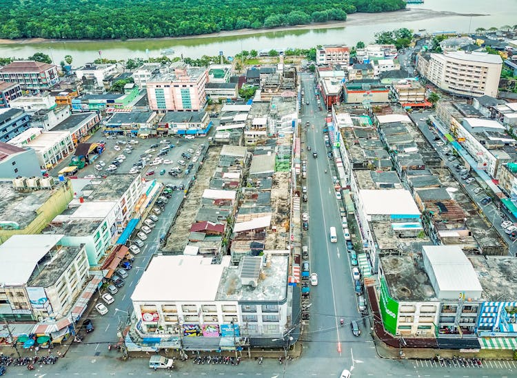 Aerial View Of City Buildings