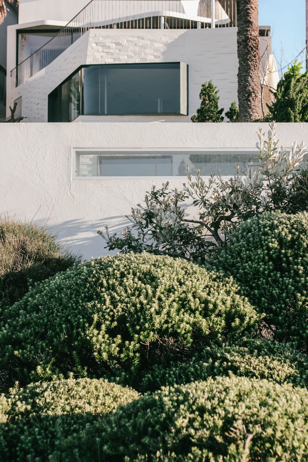 White home exterior and garden in Bondi Beach, Australia