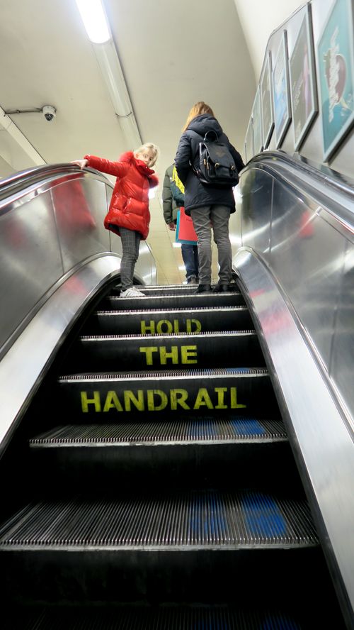 Free stock photo of children, escalator, family Stock Photo