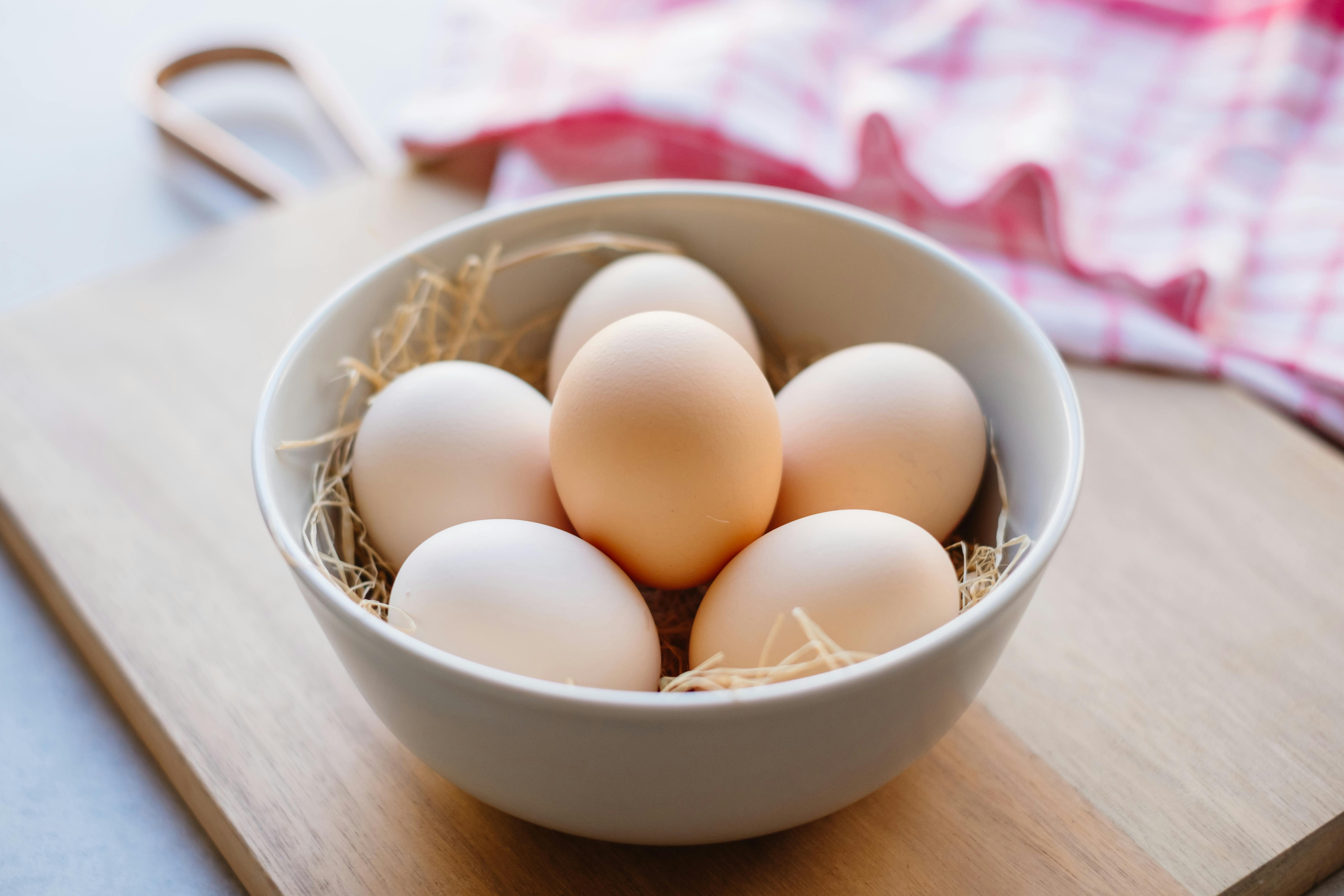 White Eggs in White Ceramic Bowl · Free Stock Photo