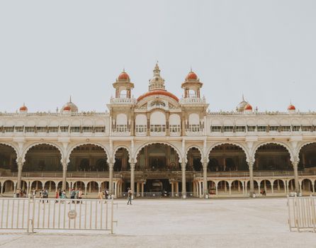 Explore the grandeur of Mysore Palace, a famous landmark and tourist attraction in Karnataka, India.