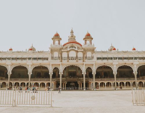Free Explore the grandeur of Mysore Palace, a famous landmark and tourist attraction in Karnataka, India. Stock Photo
