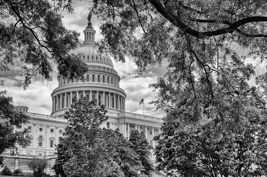 Free United States Capitol in Low Angle Shot Stock Photo