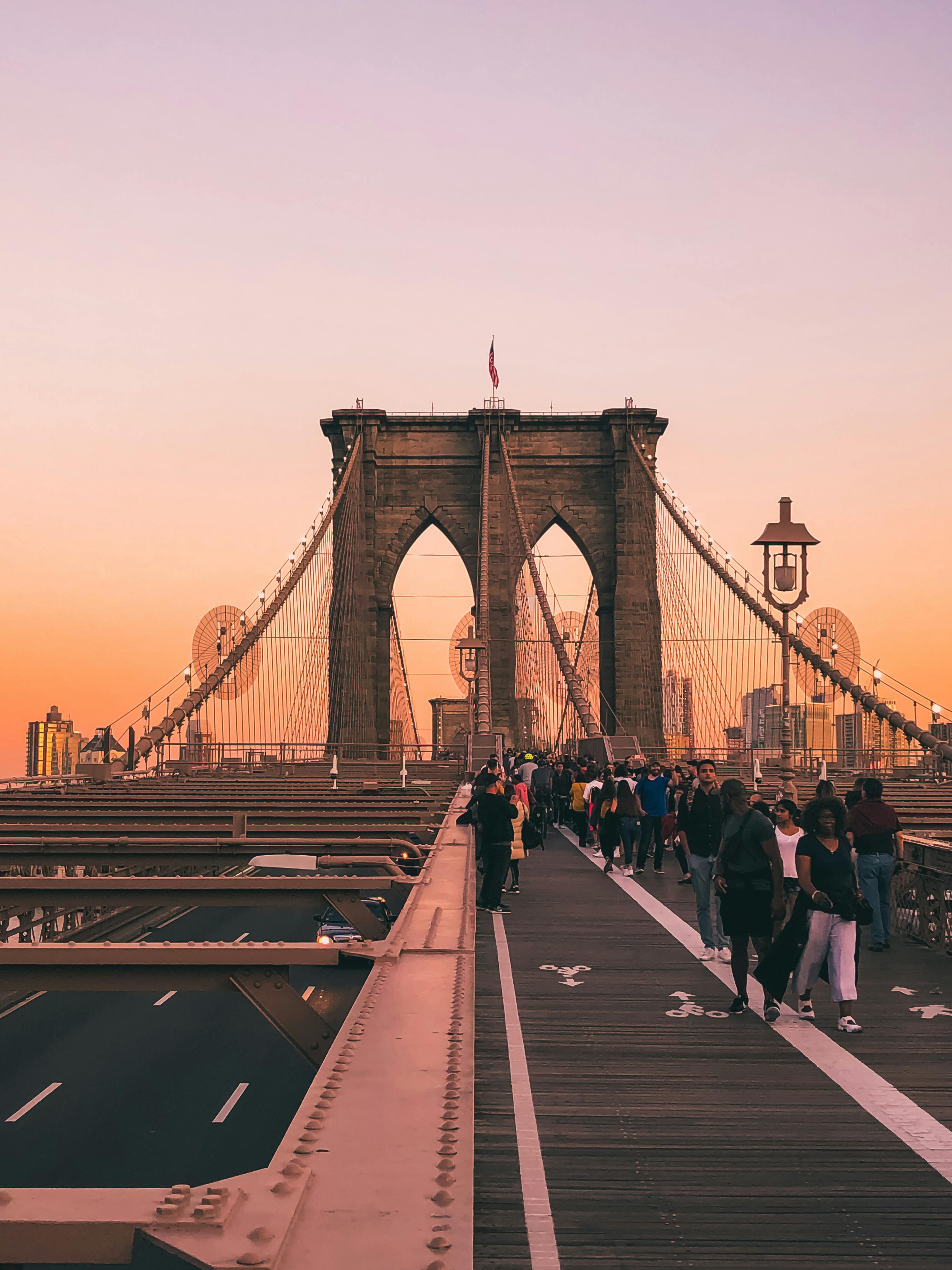 People Walking on Bridge · Free Stock Photo