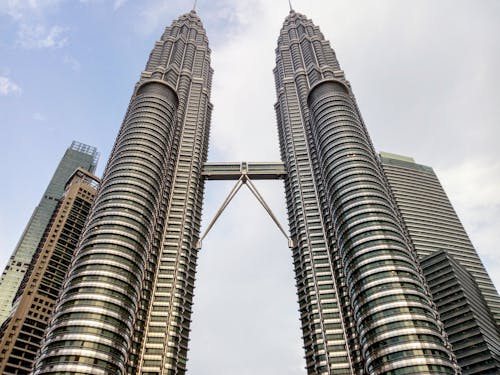 Free Low Angle Shot of Petronas Twin Tower Stock Photo