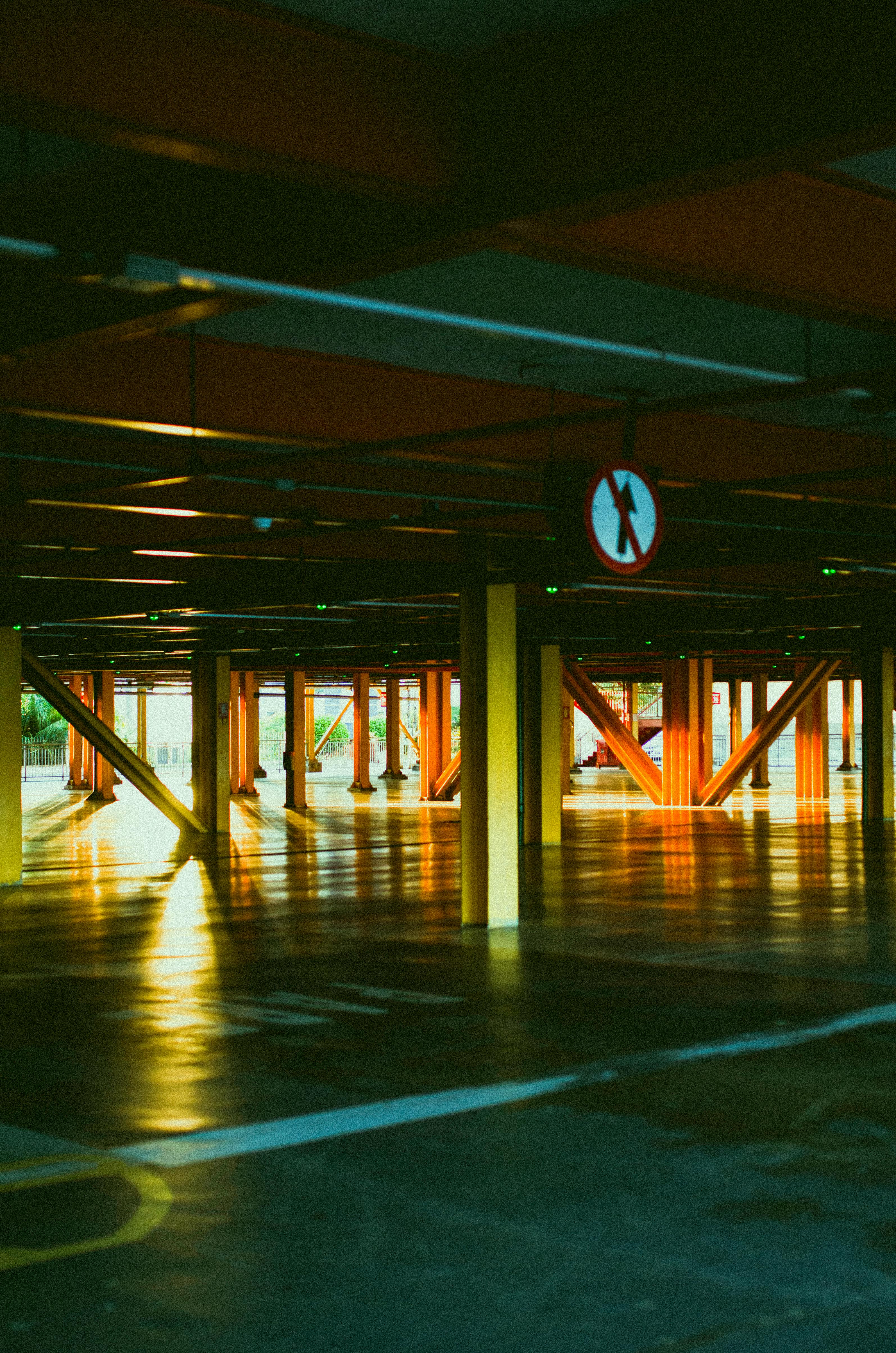 Empty Parking Garage At Night Background, Parking Garage Near Me To Take  Picture Background Image And Wallpaper for Free Download