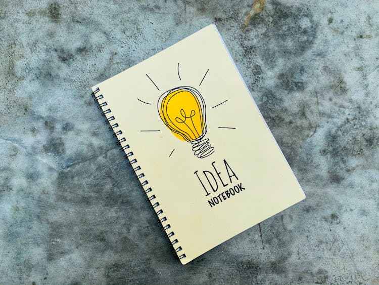 Light Bulb Picture On Notebook Cover