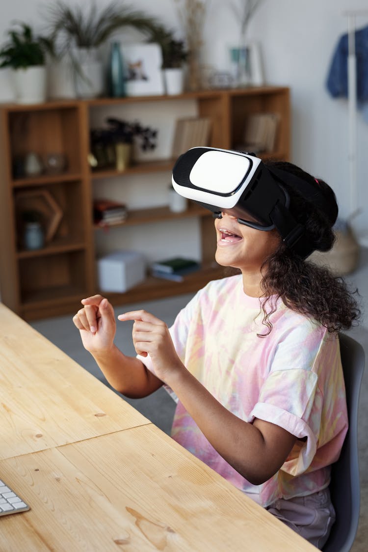 Photo Of Girl Using Vr Headset