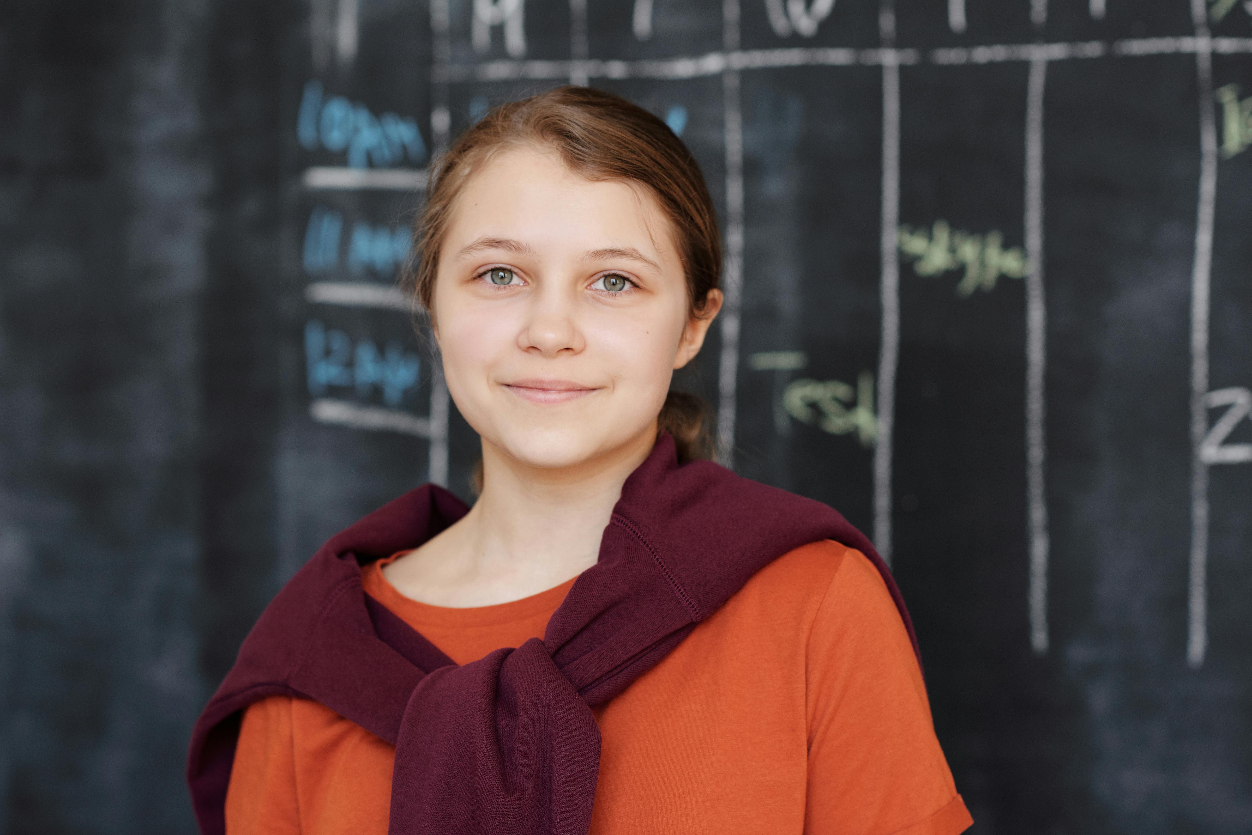 photo of girl smiling