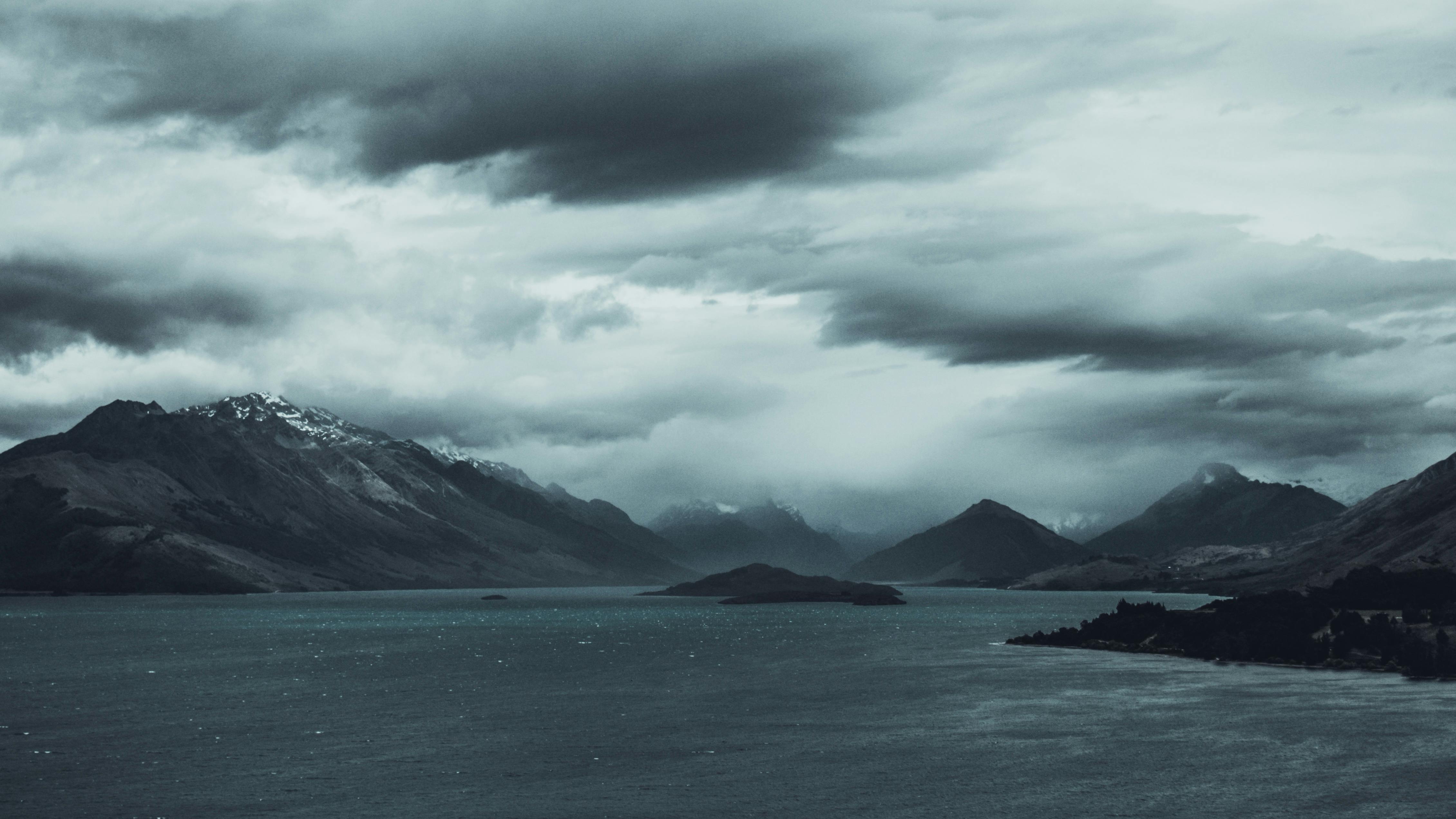 Wooden house and dirt road view in cloudy weather with mountains and rocks  view HD wallpaper download