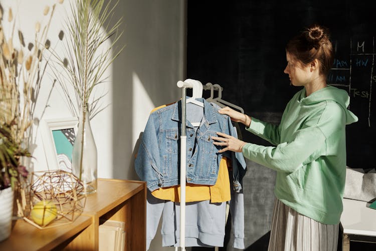 Teenage Girl Choosing Clothes