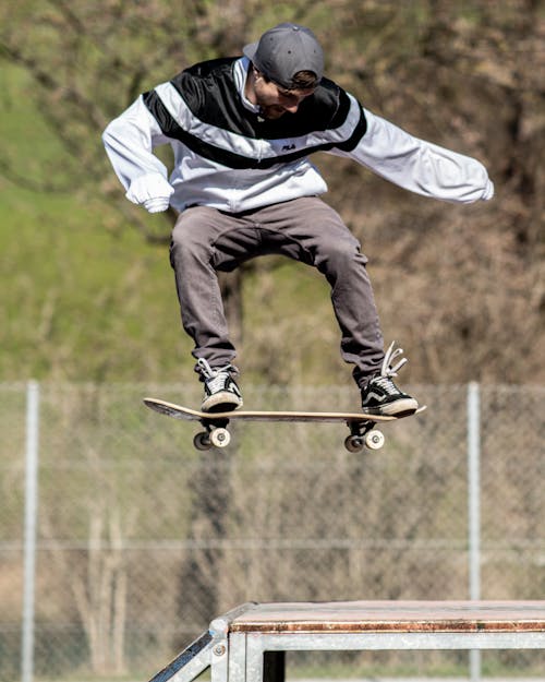 Man Doing a Skateboard Trick