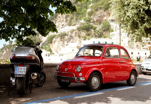 fiat500, アマルフィ, アマルフィ海岸の無料の写真素材