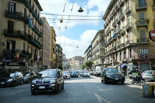 トラフィック, ナポリ, 通りの無料の写真素材