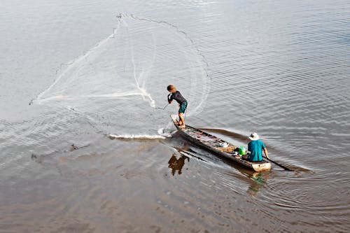 Kostenloses Stock Foto zu action, angeln, boot