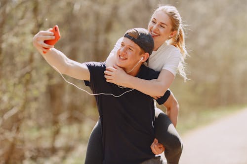 Free Photo of Couple Taking Selfie Stock Photo
