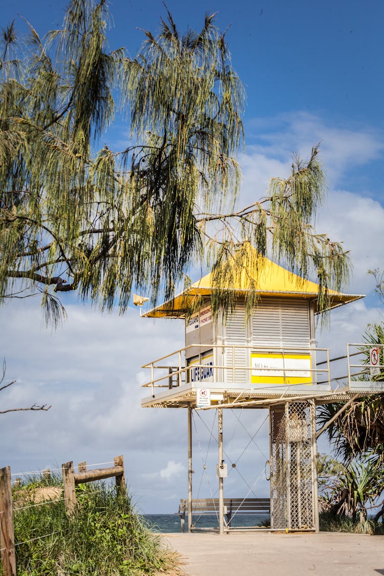 Lifeguard Hut On The Beach 