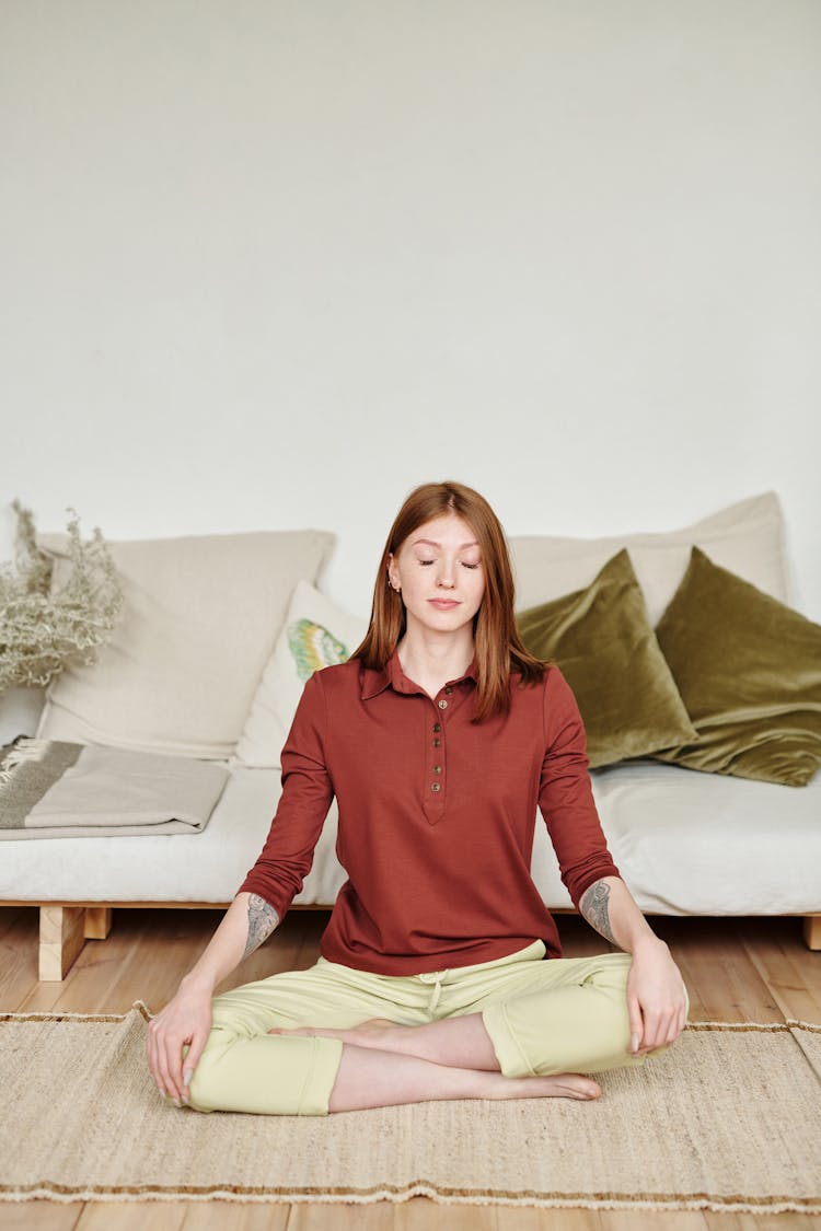 Photo Of A Woman Meditating