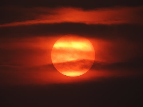 akşam karanlığı, arkadan aydınlatılmış, astronomi içeren Ücretsiz stok fotoğraf