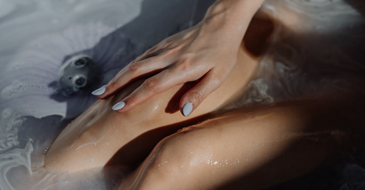 Woman in Water With Water Droplets