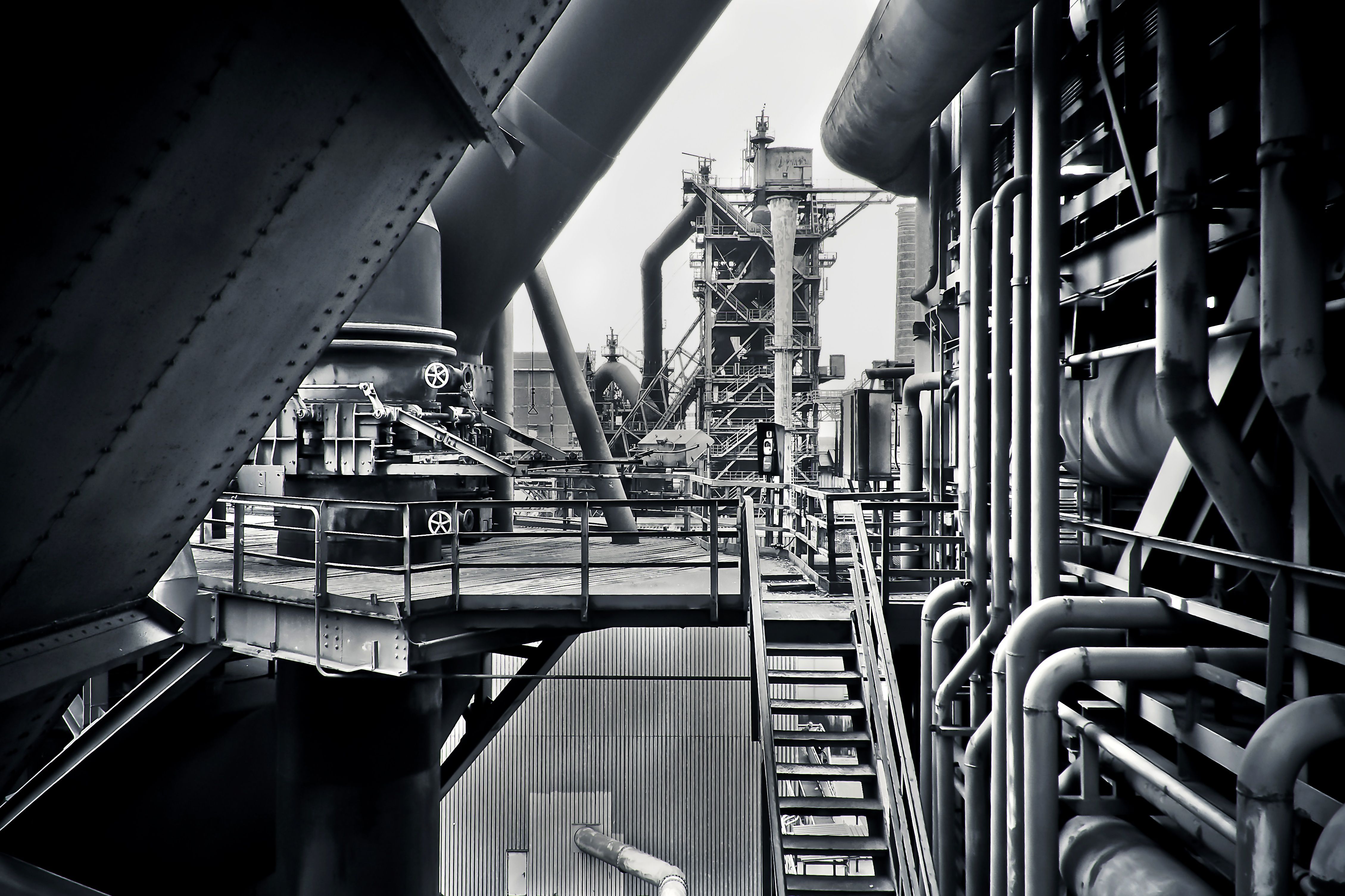 Grayscale Photography Of Machine Free Stock Photo