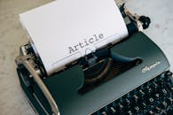 Close-Up Shot of a Typewriter