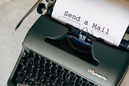 Classic Typewriter with Paper